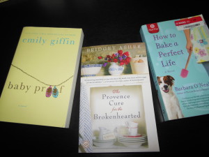 From my own book shelves, authors Emily Giffin, Bridget Asher, Barbara O'Neal